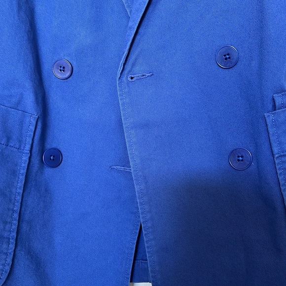 Madewell Indigo Blue Denim Double Breasted Casual Blazer - Picture 6 of 8